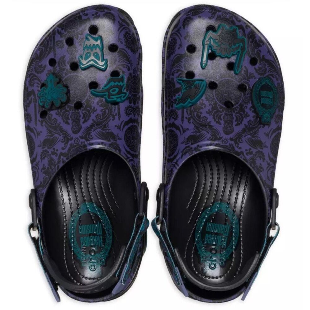 The Haunted Mansion Wallpaper Clogs for Adults by‎ Crocs Men Size 7 Women 9